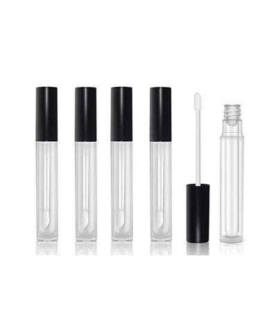 10 pieces 10 ml DIY Clearly refilled empty lip gloss tubes lip balm lipstick tube black cap with rubber inserts and transfer funnel tube for DIY lipstick make-up