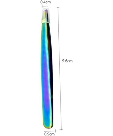 1PC Rainbow Color Slant Tweezer Eyebrow Tweezers Professional Stainless Steel Slant Tip Tweezer Best Precision Eyebrow Tweezer Hair Removal Tweezer Cosmetic Beauty Tool For Men & Women - Buy Online on GoSupps.com