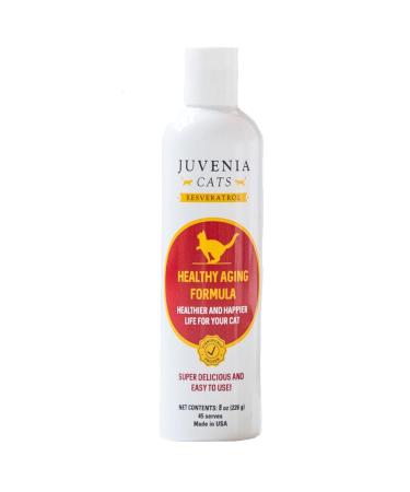 Juvenia Cats Pet Supplement - Resveratrol for Cats, Anti Aging Antioxidant Based Gel, Hypoallergenic, Supports Immune System, Healthy Aging,& Joint & Bone Strength, Senior Cat Vitamins - 8 oz