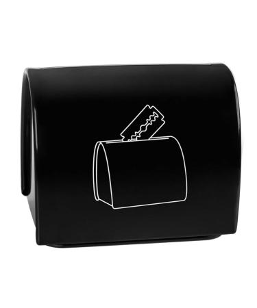 Minkissy 1 piece of blade recycling box men razor men disposable shaver disposal razor razor recycling tin metal bank razor disposal box razor slice of black 6.5x6cm