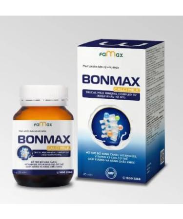 FAMAXPHARMA Joint & Bone Strengthening Supplement with Calci Milk Complex Magnesium Vitamin K2 (MK-7) & Vitamin D3 200 IU Supports Healthy Joints Bones & Teeth 30 Capsules