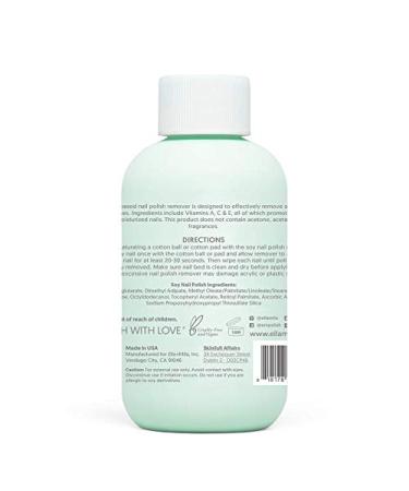 ella+mila Soy Non-Acetone Nail Polish Remover - Non-Toxic, Unscented Formula Enriched with Vitamins A, C & E - 4 fl oz - Buy Online on GoSupps.com