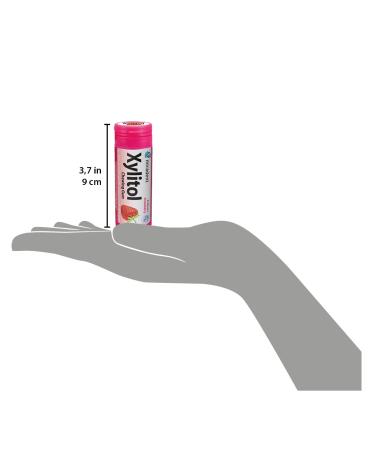 Miradent Xylitol Children's Dental Gum - Sugar-Free Vegan Strawberry | 30 Pieces | Caries Prevention & Plaque-Resistant | Aspartame & Sorbitol Free - Buy Online on GoSupps.com