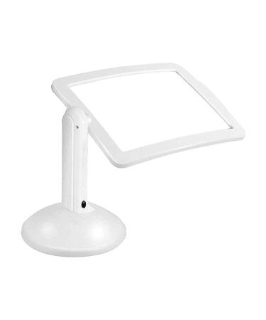 Lightweight Magnifying Glass Desktop 3X Zoom Magnifier with 2 Led Lights Rotating 360 Degrees with L Bracket Used for Reading Crafts Watch Repair/2Cps Lofty Ambition