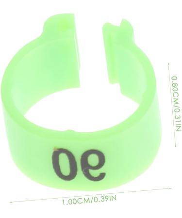 Beavorty 200 pcs Racing Digital Indoor Bands Identification Clip- Plastic Band Chick Pigeon Bird Leg 1X1X0.8CMx2pcs Greenx2pcs - Buy Online on GoSupps.com