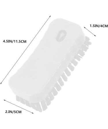 PLAFOPE Nail Brush Fingernail Clean Handle Fingernail Scrubber Finger Nail Scrubber Nail Scrubbing Brush Cleaning Brush Shoes Cleaner Shoe Cleaner White Food Grade Polyester Cleaning Ball 11.5x5cm White - Buy Online on GoSupps.com