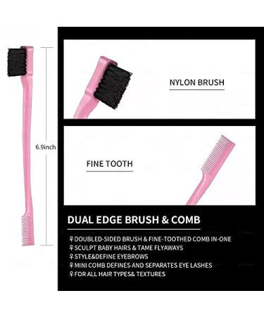 8 Pieces Hair Styling Comb Set for Women - Teasing, Rat Tail, Edge & Back Brushing, Slicking Hair - Edge Control Brush Included - Buy Online on GoSupps.com