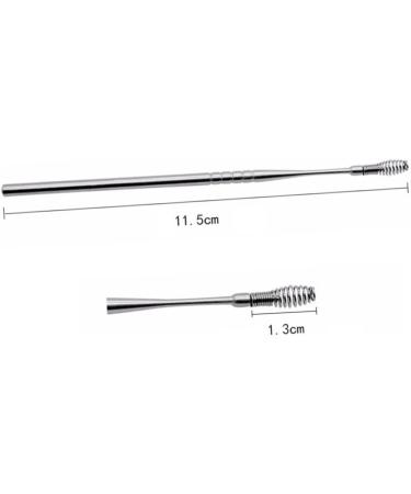 MARMERDO 5pcs Tweezer Kit - Ear Cleaning Tools Earwax Removal Kit with Rotation Spring - Silver Ear Pick Stick Scraper for Effective Cleaning - Buy Online on GoSupps.com