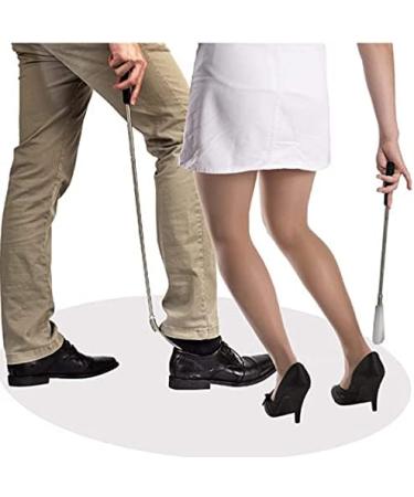 Kangwell Long Handled Stainless Steel Shoe Horn - Extended Reach Assist for Men, Women, and Kids - Sock Remover for Elderly and Disabled - Buy Online on GoSupps.com