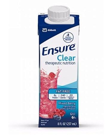 Ensure Clear Mixed Berry, 8 Ounce, New Recloseable Carton - Case of 24 8 Fl Oz (Pack of 24)
