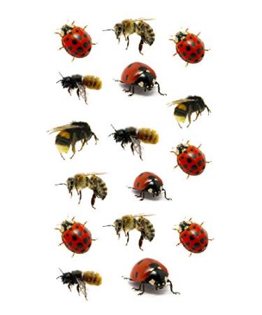 SanerLian Bee Ladybug Temporary Tattoo Stickers - Set of 12 | Waterproof Cartoon Fake Tattoos for Kids | Ideal for Hand, Arm, Party Favors - Buy Online on GoSupps.com