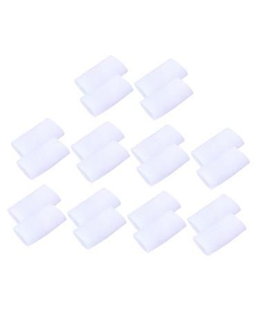 10 Pairs Nail Art Tools Manicure Tools Toe Protector Toe Foot Pads Toe Sleeves Gel Bunion Gel Toe Caps Covers Toe Separator for Bunion Protective Toe Caps Care Toe Cover Corn White