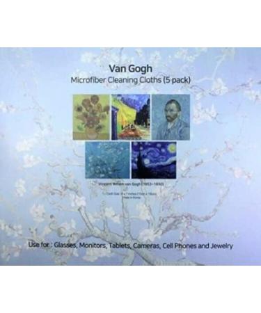 Premium Vincent Van Gogh Art Microfiber Cleaning Cloth 5 Pack - 6x7 Inch Eyeglass Phone & Camera Lens Cleaner - Buy Online on GoSupps.com