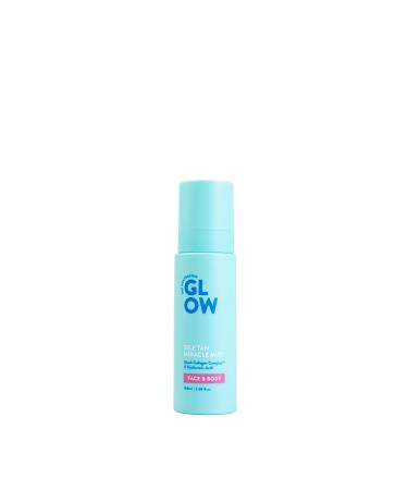 Australian Glow Miracle Mist Self Tanner for Face & Body w/Quad-Collagen Complex & Hyaluronic Acid 3.38 fl. oz / 100ml