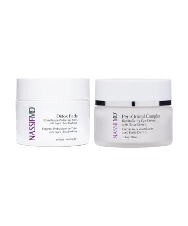 NassifMD Facial Radiance Pads and Peri-Orbital Eye Cream Bundle