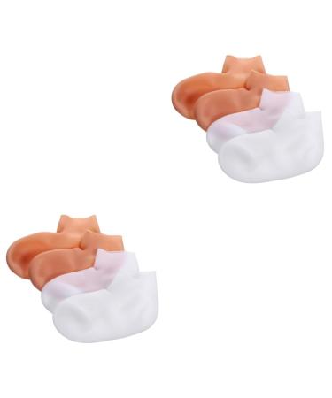 minkissy 4 Pairs Exfoliating Moisturizing Socks spa Foot Cover feet Care Socks Sleep Socks Moisturizing Foot Covers Overnight spa Socks Reusable Socks Lotion sebs Girl Socks Miss