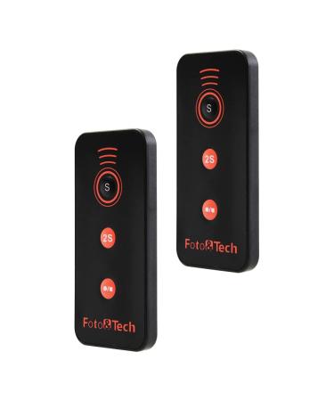 Foto&Tech IR Wireless Remote Control with Video Photo Modes Compatible with Sony A7R IV III II A7III A9 A7 A7R A7S A6600 A6500 A6400 A6300 A6000 A65 A77 A99 A900 A700 A580 NEX-7 NEX-6 (2 Pieces) 2 PCS Black