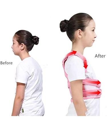 DFHBFG Adjustable Back Corset Posture Corrector Belt - Shoulder Support & Waist Brace for Adults & Kids | Blue Large-L - Buy Online on GoSupps.com