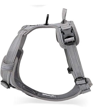 Winhyepet TrueLove No-Pull Reflective Dog Harness & Adjustable Pet Dishes - Control Handle for Small Medium & Large Dogs - TLH5651 S Gray - Buy Online on GoSupps.com
