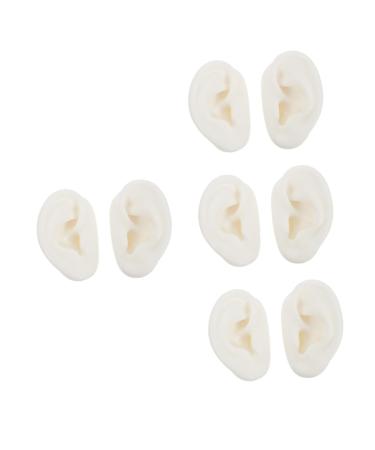 4 Pairs Artificial Ears Imitation Ear Mold Simulation Ear Mold Ear Model for Studs Wearing Artificial Ear Model Silicone Ear Model Human Ear Model Silicone Ear Mold Fake Ear Model