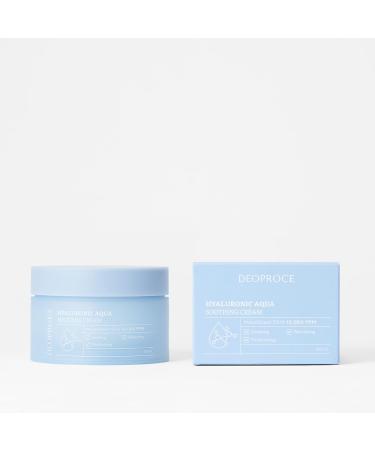 Deoproce Hyaluronic Aqua Soothing Cream 100 ml Korean Skincare Intensive Hydration Hyaluronic Acid Moisture Lock Skin Calming Reduces Irritation Centella Asiatica Extract - Buy Online on GoSupps.com