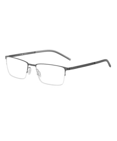 HQMGLASSES Ultralicht screwless anti-blue light reading glasses for men rectangular business frames high-resolution resin lens glasses diopter +1.0 to +3.0 gray +2.5