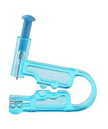 10pcs Disposable Safety Sterile Ear Piercing Gun Unit Tool With Ear Stud Asepsis Pierce Kit (Silver Red)