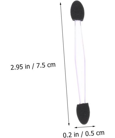 Baluue 100pcs Eye Shadow Stick Eyeshadow Applicator Brush Eye Makeup Applicator Emulsion Black 7.5x0.5cm Black - Buy Online on GoSupps.com