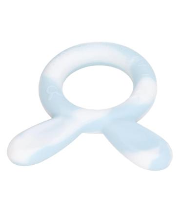 Baby Teething Toys Silicone Teethers Ring Shape Bunny Ear Bracelets for 3 Months Infant (White Blue) - Buy Online on GoSupps.com