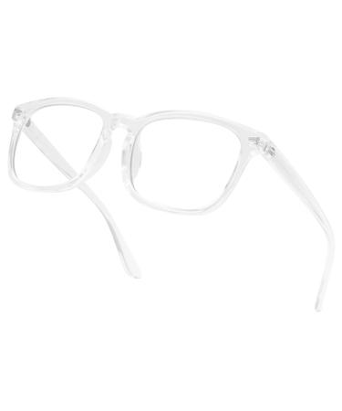 LANOMI Rectangle Reading Glasses Womens Blue Light Blocking Glasses Computer Men Transparent Frame Eyeglasses Clear Frame 2.0 x
