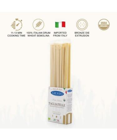 Giusto Sapore Organic Bronze Drawn Tagliatelle Italian Pasta - 340g - Buy Online on GoSupps.com
