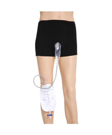 Urine System Holder Bag - 500ml Portable Wearable Men's Urinary Male Pee Bag Spill Proof Collector Urinary Drainage Stabilizatio Device for Incontinence Patient (L)