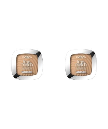 L'Or al Paris Powder Foundation Super-Blendable With Hyaluronic Acid Light Texture for a Flawless Finish True Match Perfecting Powder W3 (Pack of 2) W3 9 g (Pack of 2)