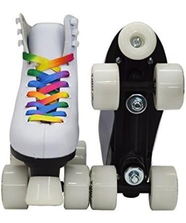 Epic Allure Light-Up Quad Roller Skates - White, Youth 3 US - Youth 3 - Buy Online on GoSupps.com