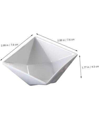 OUNONA Sauce Seasoning Dish Japanese Seasoning Dishes Ceramic Pinch Bowls Ceramic Sauce Dishes Small Dish Prep Bowls for Cooking Seasoning Bowls Dip Seasoning Plate White Mini Ceramics 7.5X7.5CM White - Buy Online on GoSupps.com