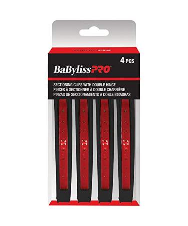 BaBylissPRO Double Hinge Hair Clips 4 per box - Buy Online on GoSupps.com
