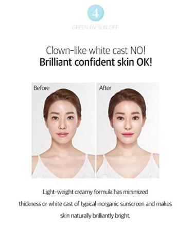 Bom Green UV Sun Off Water Balm Moisturizer 50ml | SPF 50+ Non-Greasy No White Cast | Lightweight Sun Protection for All Skin Types - Buy Online on GoSupps.com