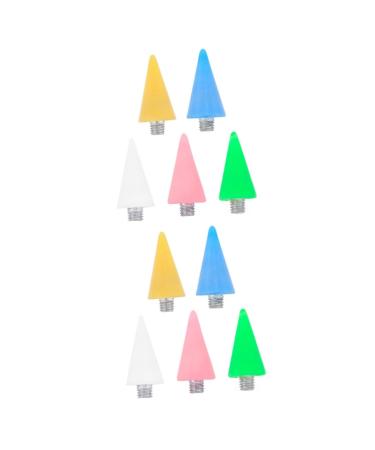 minkissy 2 Sets Rhinestones Pen Replacement Tip Wax Pencil Picker Nail Dotting Pen Mens Hair Cutting Guide Dotting Pencil Tip Nail Point Pen Head Manicure Pen Tip Double Head Nail Pen