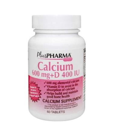 Plus Pharma Calcium + VitaminD 600 mg 60 Count