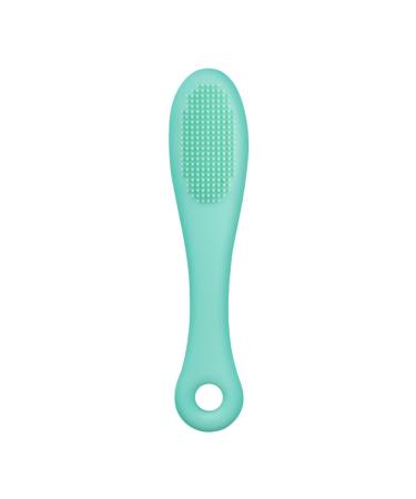 Cat Finger Brush Grooming Chin Scrubber Soft Chin Brush Non-Slip Multifunctional Finger Pet Supplies Cleaning Brush for Cats & Dogs Green