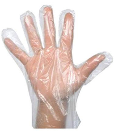 St llion Clear Disposable Plastic Gloves Food Prep Work Transparent Gloves for Cooking Cleaning Handling | Food Safe Disposable Gloves- One Size Fits Most (500)