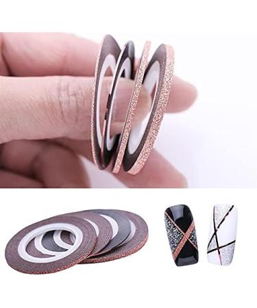 4 Rolls(One roll per size) Glitter Nail Art Striping Tape Lines Width 1+2+3mm-Striping Tape for Nail Art-Nail Striping Tape Foil-Nail Striping Tape Thick-Nail Striping Tape with Dispenser-Self-Adhesive DIY Nail Art Tape - Buy Online on GoSupps.com