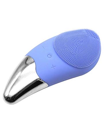 Megafive Silicone Facial Cleansing Brush - Waterproof Rechargeable USB Device (Blue) | International Shipping Available - Buy Online on GoSupps.com