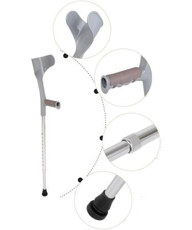 Forearm Crutch Elbow Crutches Ultralight Aluminum Assistant Height Adjustable Cm with Comfortable Grip Silver2Pcs Innovate - Buy Online on GoSupps.com