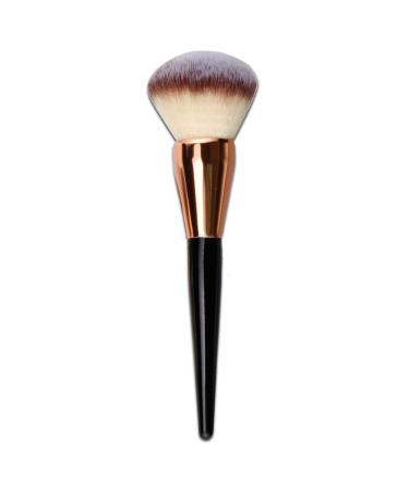RN BEAUTY Makeup Brushes Large Powder Brush Foundation Blush Bronzer Contour Face Blender Mineral Blending Buffing Cosmetics Kabuki Full Coverage (Rose Gold/Black) 1 Count (Pack of 1)