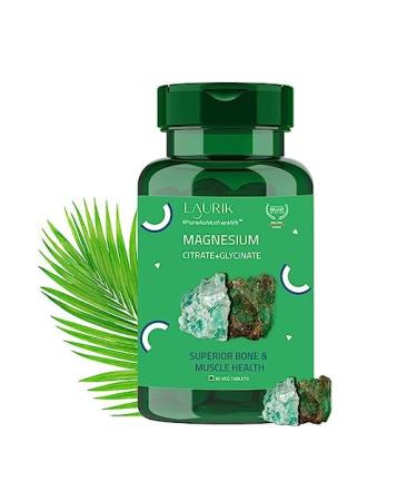 Magnesium Citrate + Glycinate + Oxide Complex Supplement | Maintain Sugar Level Strong Bones for Men & Women - 30 Tablets