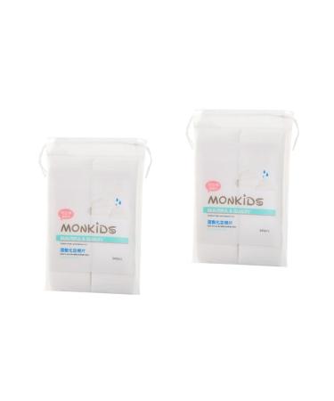 Mipcase 480 Pcs Water-Saving Absorbent Cotton Round Practical Cotton Face Powder Puff Makeup Wipes Makeup Accessories Nail Polish Remover Pad Cosmetic Puffs Face Puff White Clean