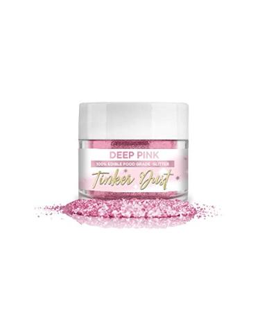 Bakell Deep Pink Tinker Dust, 5 Gram | Kosher Certified | 100% Edible Glitter | Cakes, Cupcakes, Cake Pops, Drinks, Glitter & Dusts (Deep Pink)