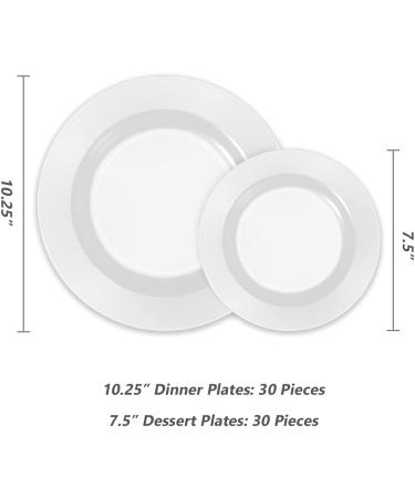 60 Piece White Disposable Plastic Plates - Convenient and Durable - Buy Online on GoSupps.com