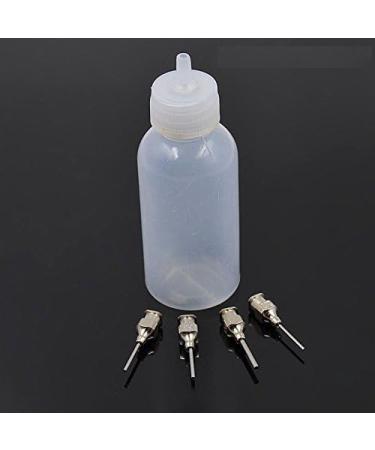 1 Oz Plastic Henna Bottle Applicator with 4 Stainless Steel Tips - Perfect for Art & Body Designs | International Shipping Available - Buy Online on GoSupps.com